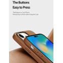DUX DUCIS Grit Leather Magsafe Kožený kryt pro iPhone 14 Pro, hnědý