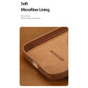 DUX DUCIS Grit Leather Magsafe Kožený kryt pro iPhone 14 Pro, hnědý