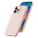 DUX DUCIS Grit Leather Magsafe Kožený kryt pro iPhone 14 Pro, růžový