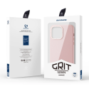 DUX DUCIS Grit Leather Magsafe Kožený kryt pro iPhone 14 Pro, růžový
