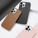 DUX DUCIS Grit Leather Magsafe Kožený kryt pro iPhone 14 Pro, růžový