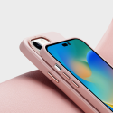 DUX DUCIS Grit Leather Magsafe Kožený kryt pro iPhone 14 Pro, růžový