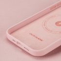 DUX DUCIS Grit Leather Magsafe Kožený kryt pro iPhone 14 Pro, růžový