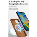 DUX DUCIS Grit Leather Magsafe Kožený kryt pro iPhone 14, černý