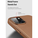 DUX DUCIS Grit Leather Magsafe Kožený kryt pro iPhone 14, černý