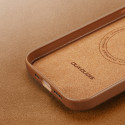 DUX DUCIS Grit Leather Magsafe Kožený kryt pro iPhone 14, hnědý