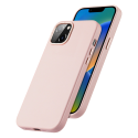 DUX DUCIS Grit Leather Magsafe Kožený kryt pro iPhone 14, růžový
