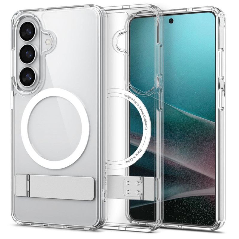 Kryt Spigen ULTRA HYBRID S MagSAFE pro Samsung Galaxy S26 - průhledná/bílá