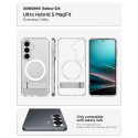 Kryt Spigen ULTRA HYBRID S MagSafe pro Galaxy S26 – průhledná/bíl