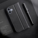 Dux Ducis Hivo pouzdro pro iPhone 16 s flipovým krytem a ochranou RFID - černé