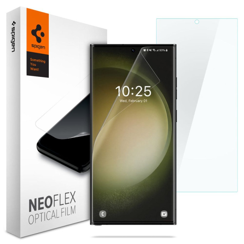 Ochranné sklo Spigen NEO FLEX HYDROGEL FILM pro Galaxy S23 Ultra - transparentní (2 ks)