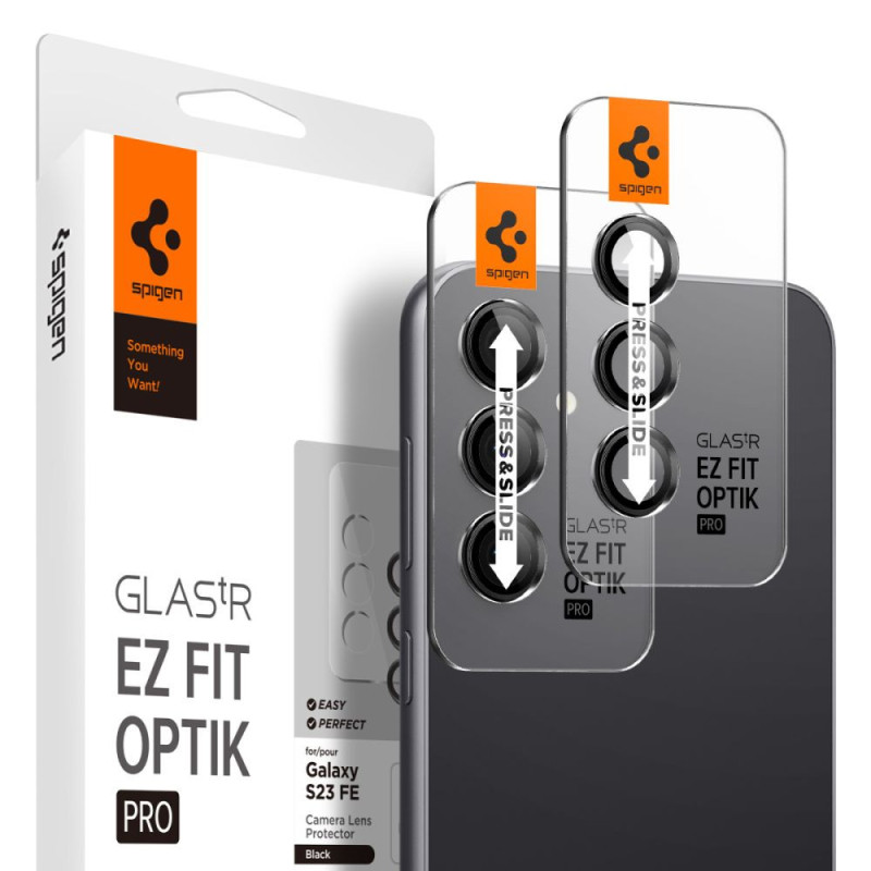 Ochranné sklo Spigen OPTIK.TR EZ FIT pro Galaxy S23 FE - black