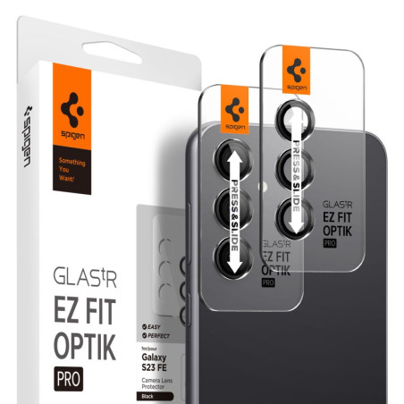 Ochranné sklo Spigen OPTIK.TR EZ FIT pro Galaxy S23 FE (2 ks) - black
