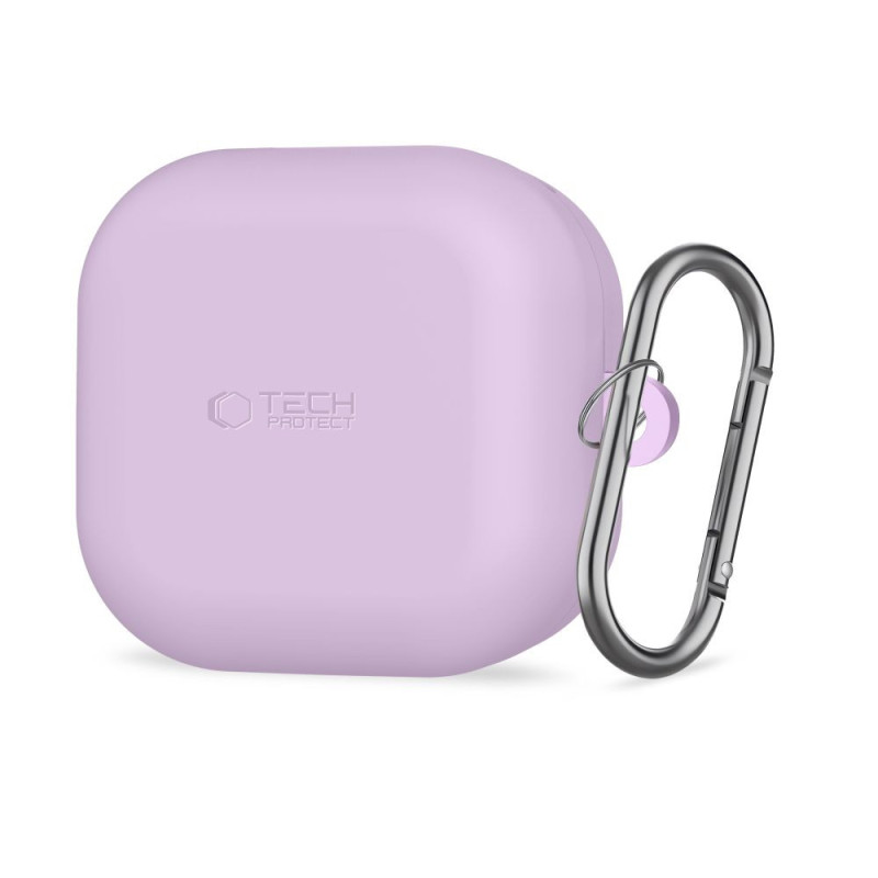 Pouzdro Tech-Protect SILICONE HOOK CASE pro Galaxy Buds 4 / 4 Pro - fialová