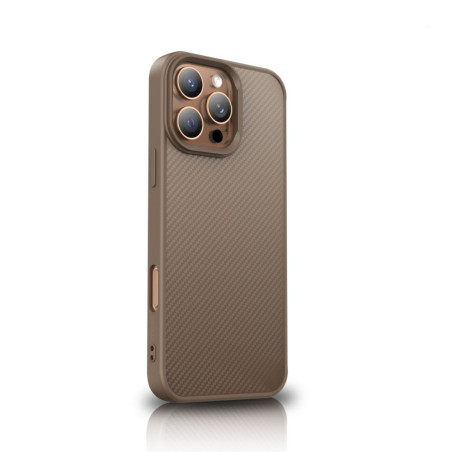 Kryt Wozinsky Carbon Fiber s MagSafe pro Galaxy S25+ - hnědá
