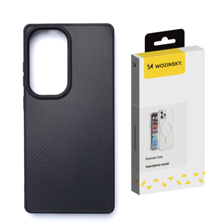 Kryt Wozinsky Carbon Fiber s MagSafe pro Galaxy S25+ černá