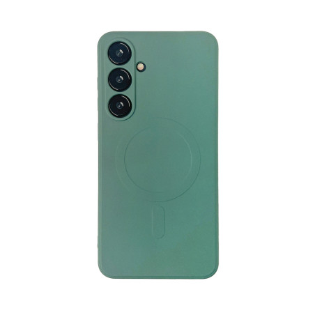 Kryt Wozinsky Liquid Silicone Case MagSafe pro Galaxy S24 FE - zelená