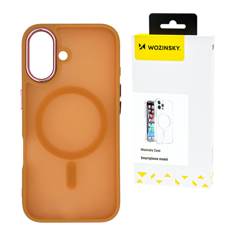 Kryt Wozinsky MAGSAFE pro Samsung Galaxy S25 - oranžový