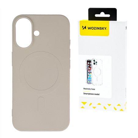 Kryt Wozinsky Silicone MagSafe Galaxy S25 – béžový