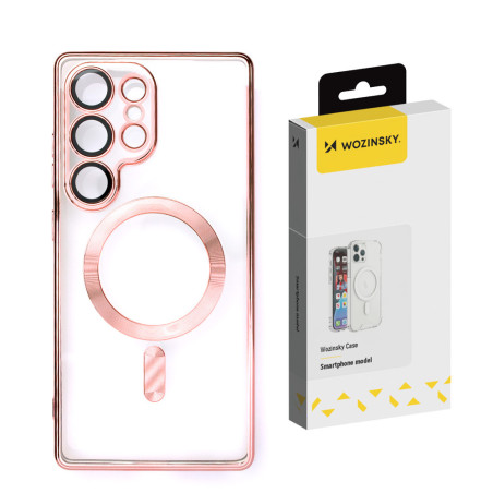 Kryt Wozinsky Electroplated Case MagSafe pro Galaxy S25 - pink