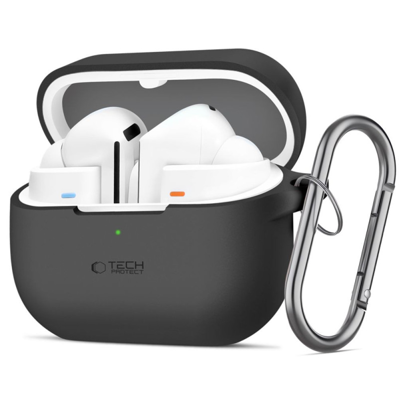 Pouzdro Tech-Protect SILICONE HOOK pro Samsung Galaxy Buds 3 / 3 Pro - černé