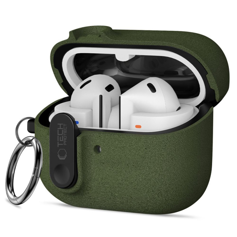 Kryt Tech-Protect SLIM HOOK CASE pro Samsung Galaxy Buds 3 / 3 FE / 3 Pro - zelená