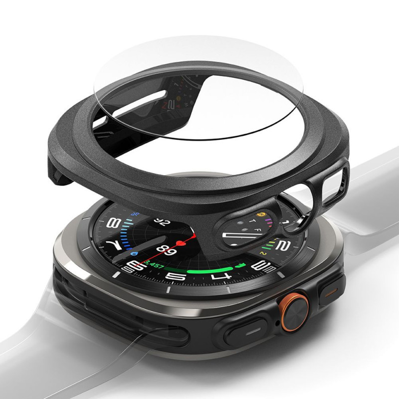 Ochranné sklo Ringke SLIM & TEMPERED GLASS pro Samsung Galaxy Watch Ultra 2024 / 2025 (47 mm) - titanium black