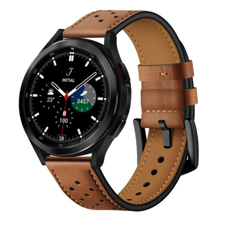 Řemínek Tech-Protect Leather pro Galaxy Watch - hnědý