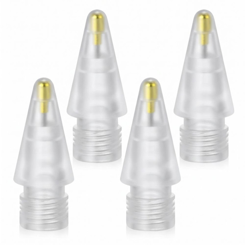 Nástavce na stylus Tech-Protect STYLUS TIPS 4-PACK pro Apple Pencil - clear