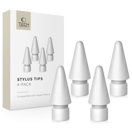 Hrot na stylus Tech-Protect STYLUS TIPS 4-PACK pro Apple Pencil - whit