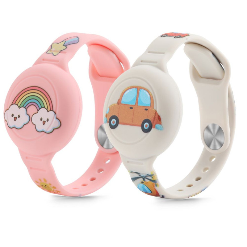 Řemínek Tech-Protect SMOOTH FOR KIDS 2-PACK pro Apple AirTag 1/2 - colorful