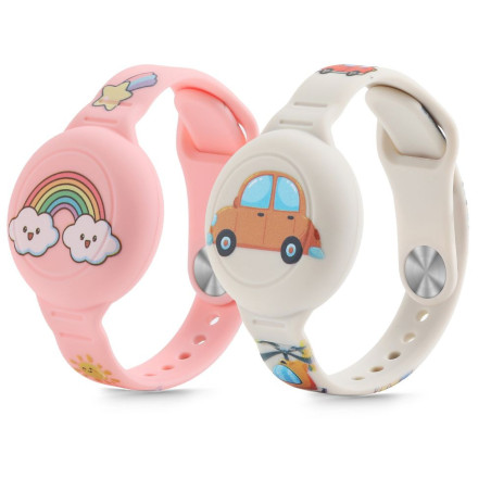 Řemínek Tech-Protect Smooth for Kids 2-Pack pro AirTag 1/2 - colorfu