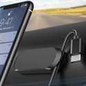 AG PREMIUM S6 Magnetický samolepící držák s drážkami na kabel pro mobilní telefon, černý
