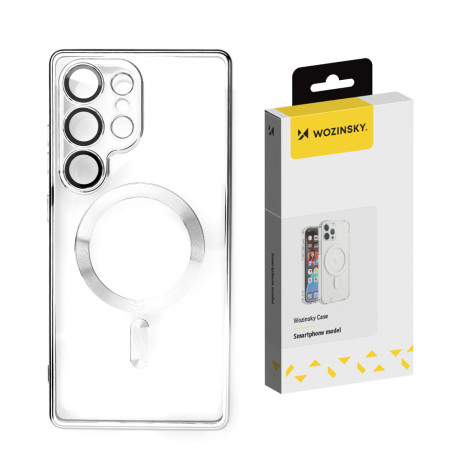 Kryt Wozinsky ELECTROPLATED Magsafe pro Galaxy S24 FE - stříbrná