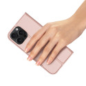 Dux Ducis Skin Pro pouzdro pro iPhone 16 Pro s klopou a slotem na karty - růžové