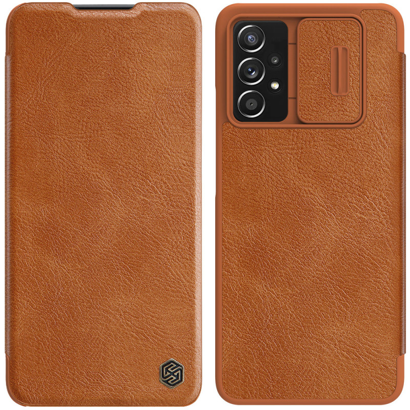 Pouzdro Nillkin QIN LEATHER pro Samsung Galaxy A73 - hnědé