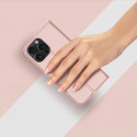 Dux Ducis Skin Pro pouzdro pro iPhone 16 Pro s klopou a slotem na karty - růžové
