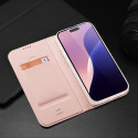 Dux Ducis Skin Pro pouzdro pro iPhone 16 Pro s klopou a slotem na karty - růžové
