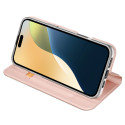 Dux Ducis Skin Pro pouzdro pro iPhone 16 s klopou a slotem na karty - růžové