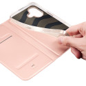 Dux Ducis Skin Pro pouzdro pro iPhone 16 s klopou a slotem na karty - růžové