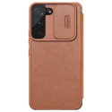 Pouzdro Nillkin QIN LEATHER PRO pro Galaxy S22+ - hnědá