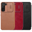 Pouzdro Nillkin QIN LEATHER PRO pro Galaxy S22+ - hnědá
