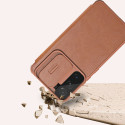 Pouzdro Nillkin QIN LEATHER PRO pro Galaxy S22+ - hnědá