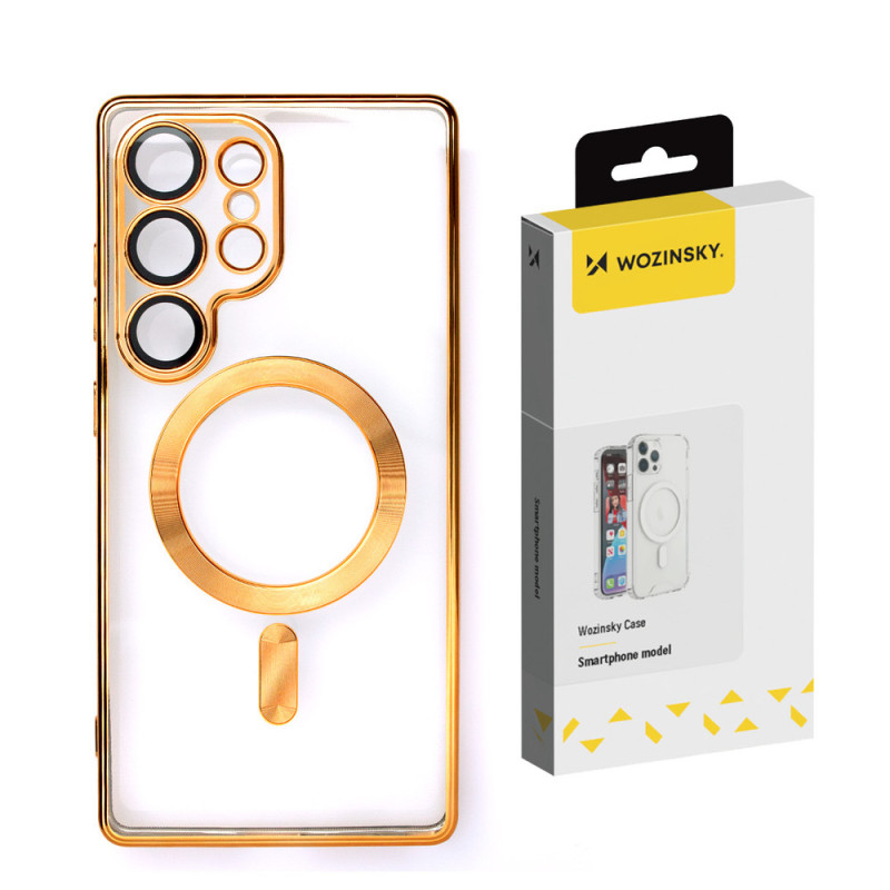 Kryt Wozinsky ELECTROPLATED MAGS F for Galaxy S25 - zlatá