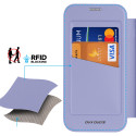 Dux Ducis Skin X Pro pouzdro pro iPhone 16 Pro Max s MagSafe a flipovým krytem - fialové