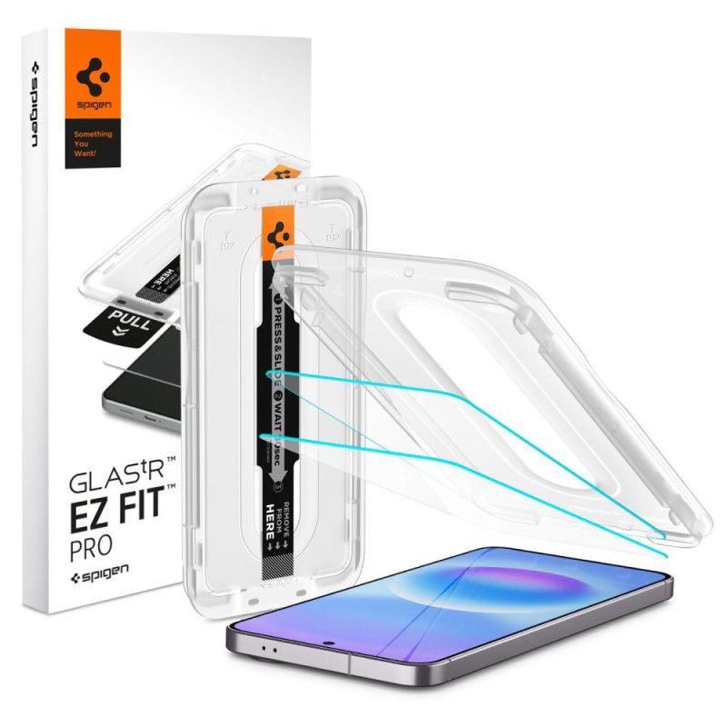Ochranné sklo Spigen GLAS.tR EZ FIT Pro 2-Pack pro Samsung Galaxy A57 5G - transparentní