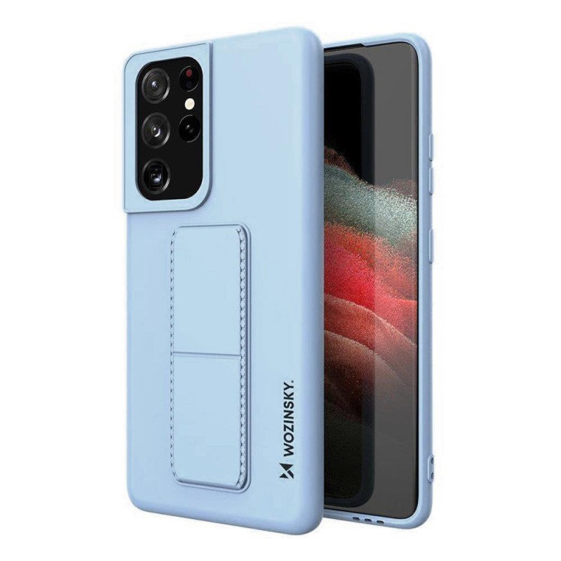 Kryt Wozinsky KICKSTAND CASE pro Samsung Galaxy S21 Ultra 5G - světle modrý