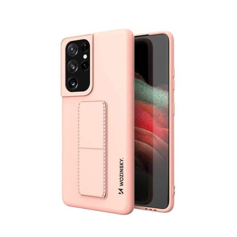 Kryt Wozinsky KICKSTAND CASE pro Samsung Galaxy S21 Ultra 5G - růžová
