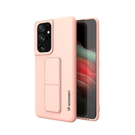 Kryt Wozinsky KICKSTAND CASE pro Galaxy S21 Ultra 5G - růžová