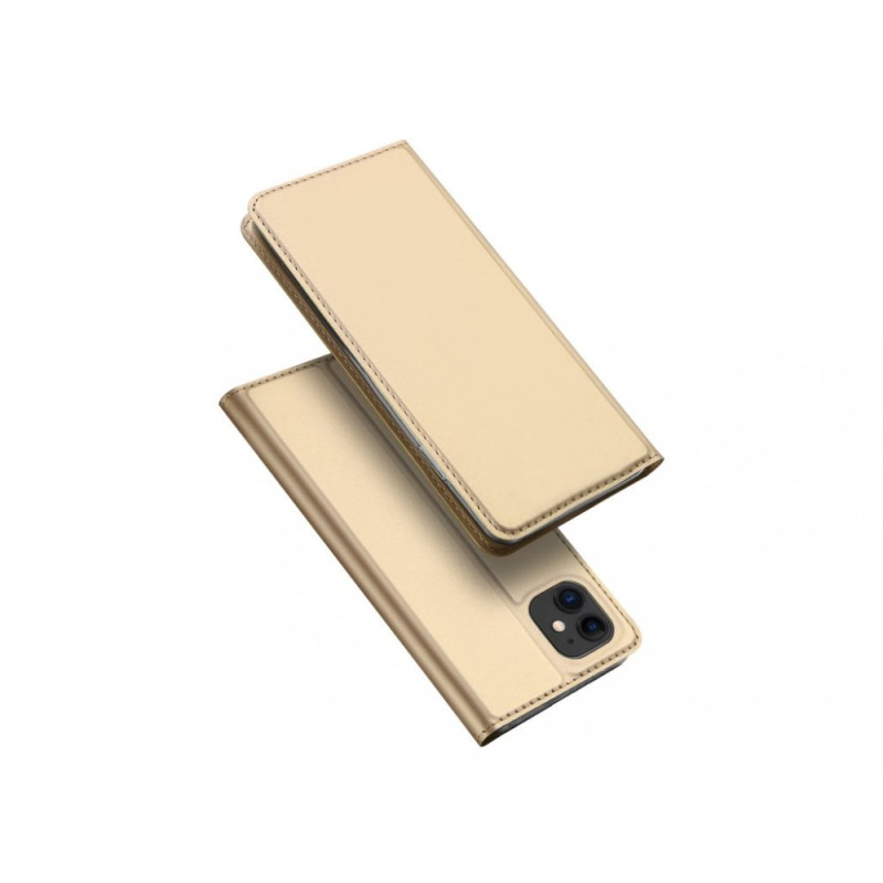 DUX DUCIS SkinPro kryt typu kniha pro iPhone 11, zlatý